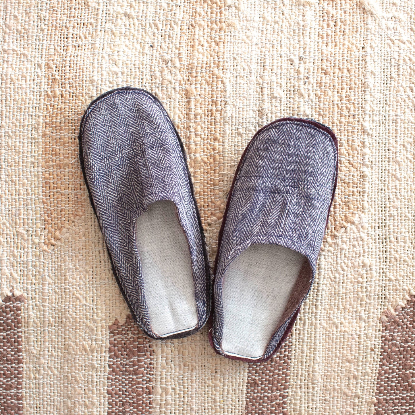 Remnant Wool and Linen Slippers