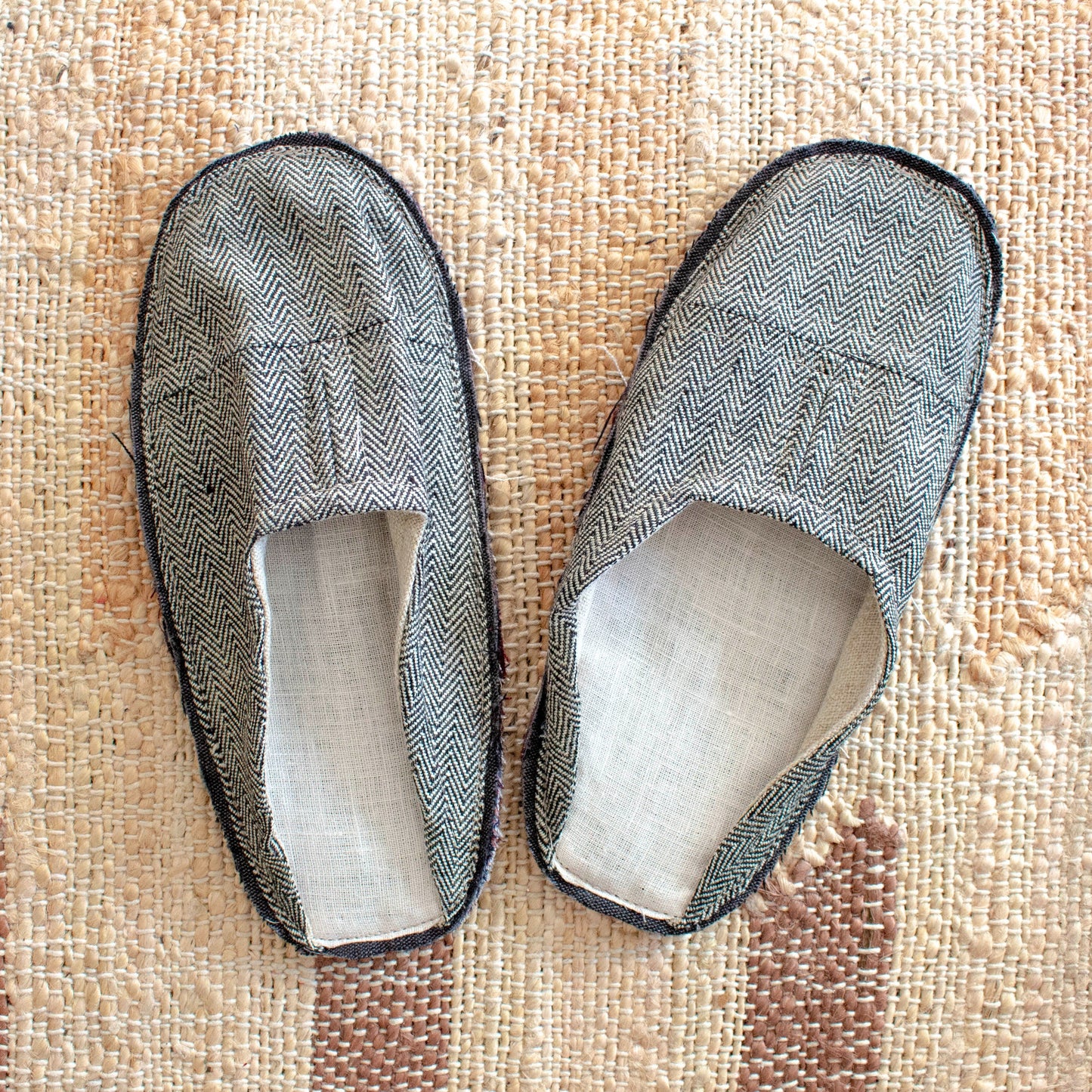 Remnant Wool and Linen Slippers