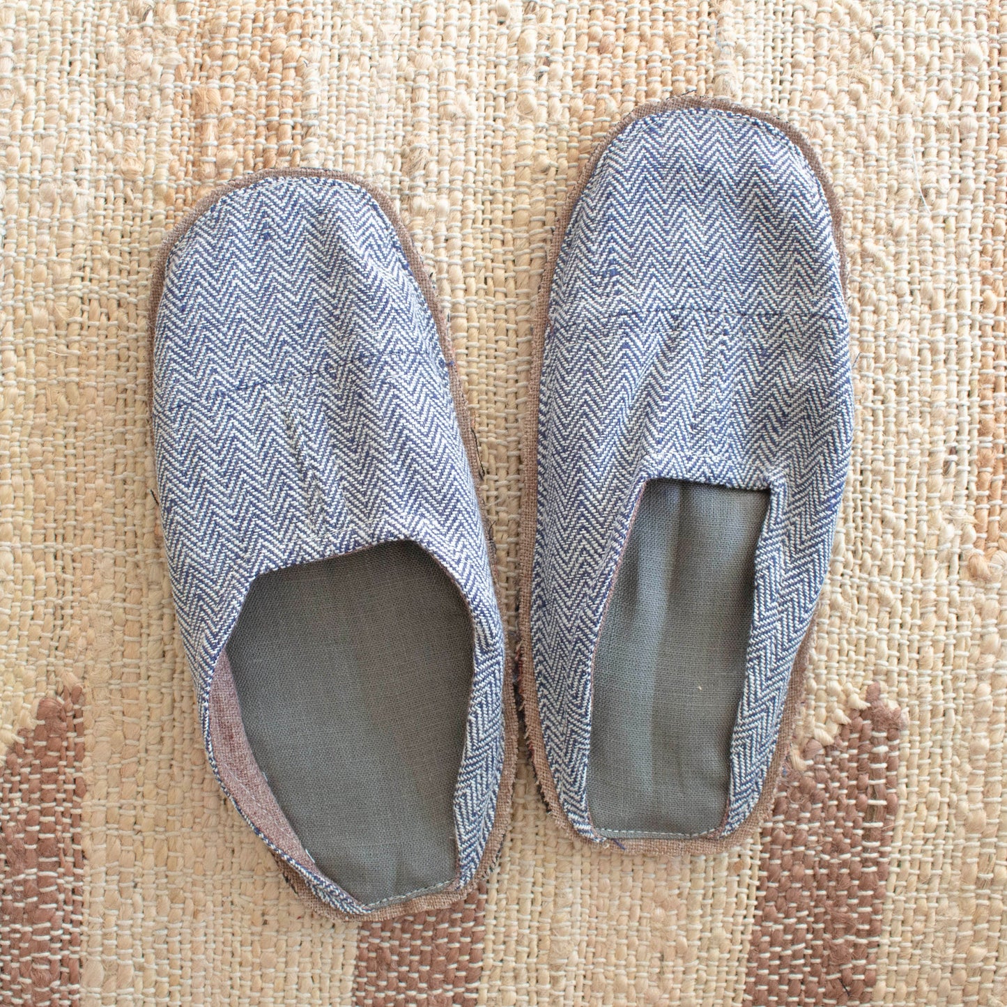 Remnant Wool and Linen Slippers