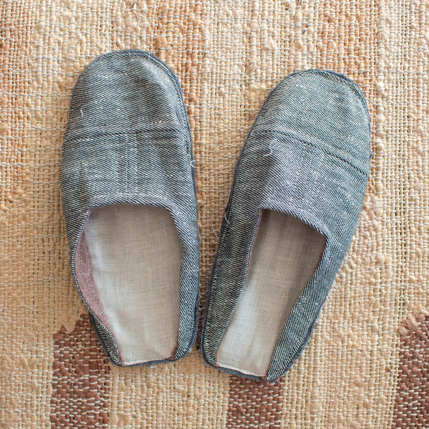 Remnant Wool and Linen Slippers