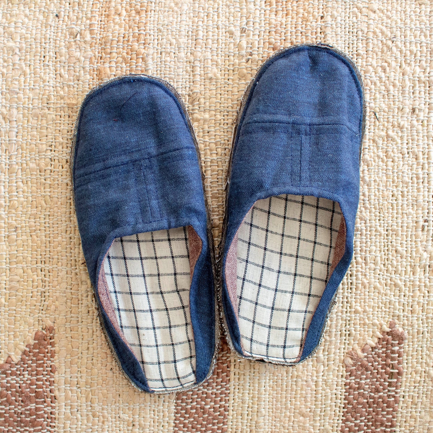 Remnant Wool and Linen Slippers